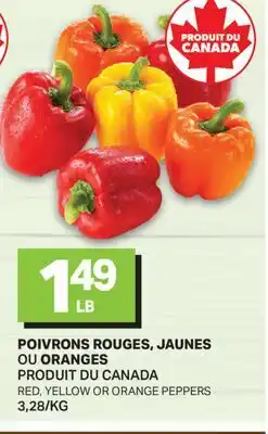 L'Intermarché POIVRONS ROUGES, JAUNES OU ORANGES | RED, YELLOW OR ORANGE PEPPERS offer