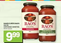L'Intermarché SAUCE À PÂTE RAO'S, 660 ML | PASTA SAUCE offer