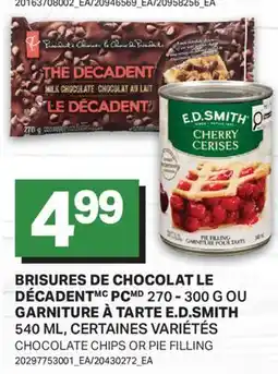 L'Intermarché BRISURES DE CHOCOLAT LE DÉCADENT, 270 - 300 G OU GARNITURE À TARTE, 540 ML offer