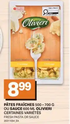 L'Intermarché PÂTES FRAÎCHES 500 - 700 G OU SAUCE 600 ML | FRESH PASTA OR SAUCE offer