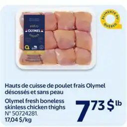 Walmart Olymel fresh boneless skinless chicken thighs offer