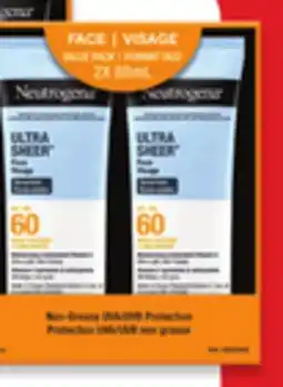 Walmart Neutrogena Ultra Sheer sunscreen SPF 60 value pack offer
