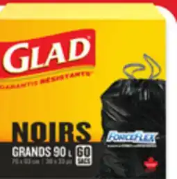 Walmart Glad Black outdoor garbage bags 405, 60s or 100s offer