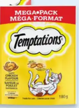 Walmart Temptations cat treats 180 g or lickables 40 g or 48 g offer