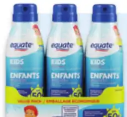 Walmart Equate Kids SPF 50+ continuous spray sunscreen offer
