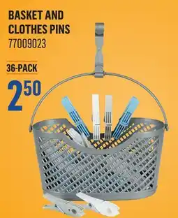 Canac Basket and Clothes Pins offer