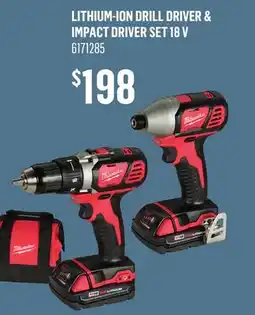 Canac Lithium-Ion Drill Driver & Impact Driver Set 18 V offer