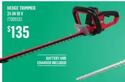 Canac Hedge Trimmer 24 in 18 V offer