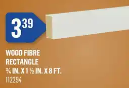 Canac Wood Fibre Rectangle 3/4 in. x 1 1/2 in. x 8 ft offer