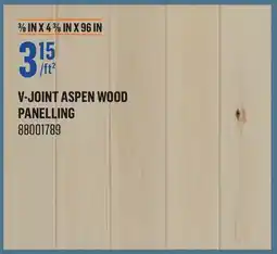 Canac V-Joint Aspen Wood Panelling offer