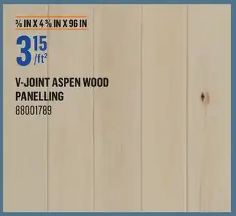 Canac V-Joint Aspen Wood Panelling offer