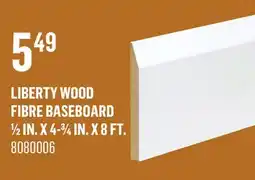 Canac Liberty Wood Fibre Baseboard 1/2 in. x 4-3/4 in. x 8 ft offer