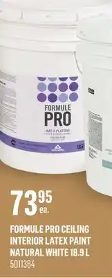 Canac Formule Pro Ceiling Interior Latex Paint Natural White offer