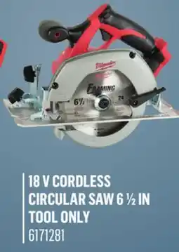 Canac 18 V Cordless Circular Saw 6 1/2 in Tool Only offer