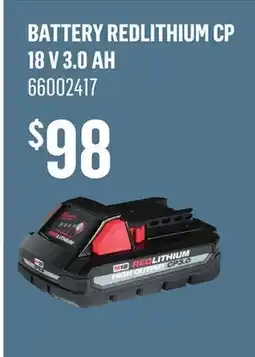 Canac Battery REDLITHIUM CP 18V 3.0 Ah offer