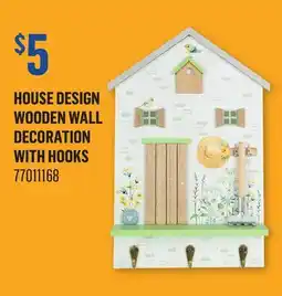 Canac House Design Wooden Wall Decoration with Hooks offer