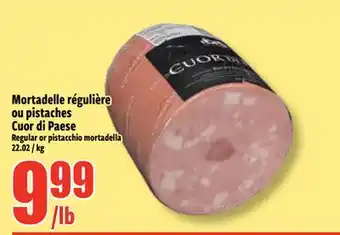 Bonanza Mortadelle régulière ou pistaches Cuor di Paese offer