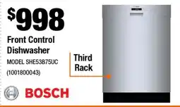 Home Depot Front Control Dishwasher offer