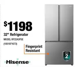 Home Depot 32 Refrigerator offer