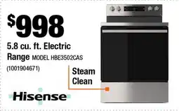 Home Depot 5.8 cu.ft. Electric Range offer