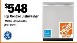 Home Depot Top Control Dishwasher offer