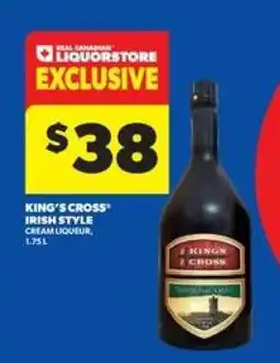 Real Canadian Liquorstore KING’S CROSS Irish Style Cream Liqueur offer