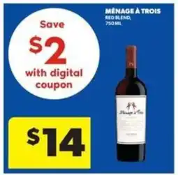 Real Canadian Liquorstore Ménage à Trois Red Blend offer