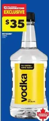 Real Canadian Liquorstore NO NAME Vodka offer