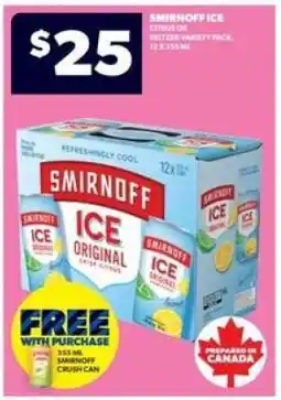 Real Canadian Liquorstore Smirnoff Ice Citrus or Seltzer Variety Pack offer