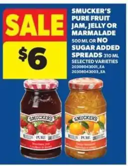 Real Canadian Superstore Smucker's Pure Fruit Jam, Jelly or Marmalade offer