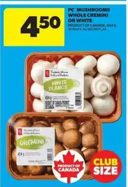 Real Canadian Superstore PC Mushrooms offer