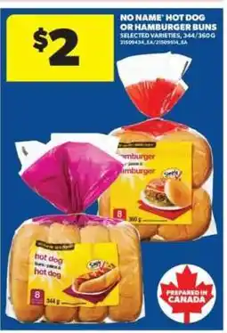 Real Canadian Superstore NO NAME Hot Dog or Hamburger Buns offer