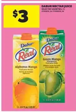 Real Canadian Superstore Dabur Nectar Juice offer