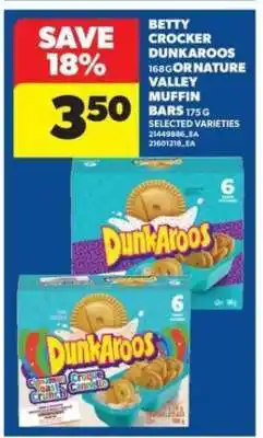 Real Canadian Superstore Betty Crocker Dunkaroos or Nature Valley Muffin Bars offer