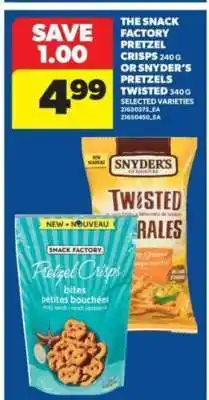 Real Canadian Superstore The Snack Factory Pretzel Crisps or Snyder's Pretzels Twisted offer