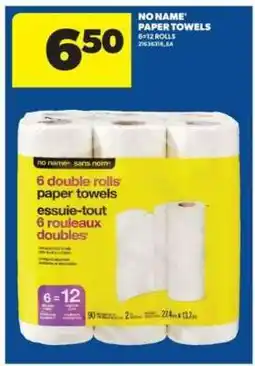 Real Canadian Superstore NO NAME PAPER TOWELS offer