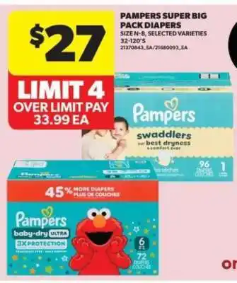 Real Canadian Superstore Pampers Super Big Pack Diapers offer