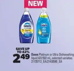 Real Canadian Superstore Dawn Platinum or Ultra Dishwashing liquid offer