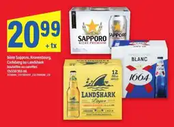 Maxi bière Sapporo, Kronenbourg, Carlsberg ou Landshark offer