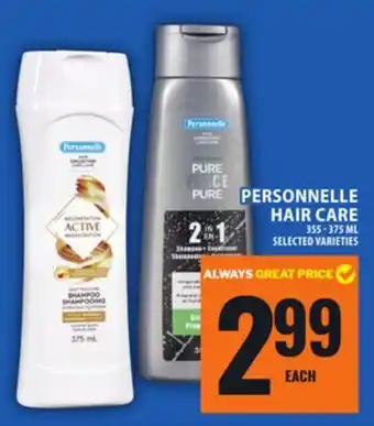 Food Basics PERSONNELLE HAIR CARE offer