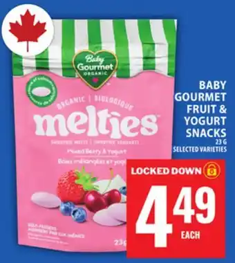 Food Basics BABY GOURMET FRUIT & YOGURT SNACKS offer