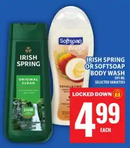 Food Basics IRISH SPRING OR SOFTSOAP BODY WASH offer