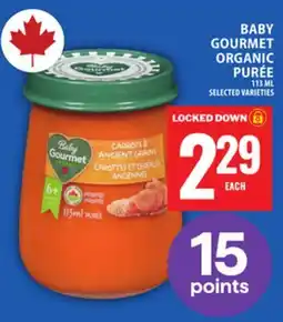 Food Basics BABY GOURMET ORGANIC PURÉE offer