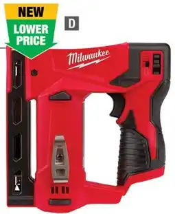 Home Depot Milwaukee M12 3/8 Crown stapler (tool only) offer