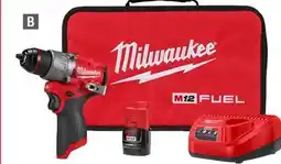 Home Depot Milwaukee M12 Fuel brushless 1/2 hammer drill kit with 2.0Ah battery and charger offer