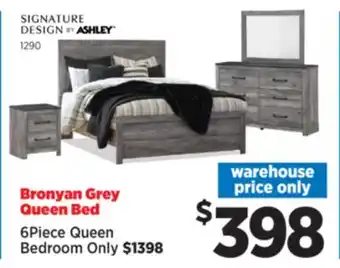 Surplus Furniture Bronyan Grey Queen Bed offer