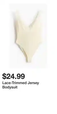 H&M Lace-Trimmed Jersey Bodysuit offer