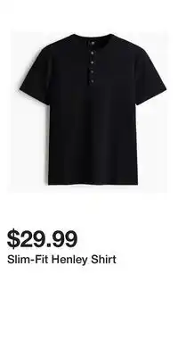 H&M Slim-Fit Henley Shirt offer