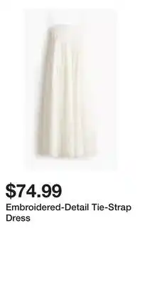 H&M Embroidered-Detail Tie-Strap Dress offer