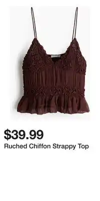 H&M Ruched Chiffon Strappy Top offer